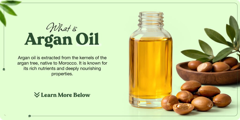 What is Argan Oil
Argan oil is extracted from the kernels of the argan tree, native to Morocco. It is known for its rich nutrients and deeply nourishing
properties.