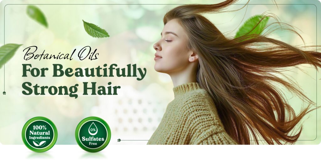 Botanical Oils For Beautifully Strong Hair.100% Natural Ingredients0% Sulfates Free